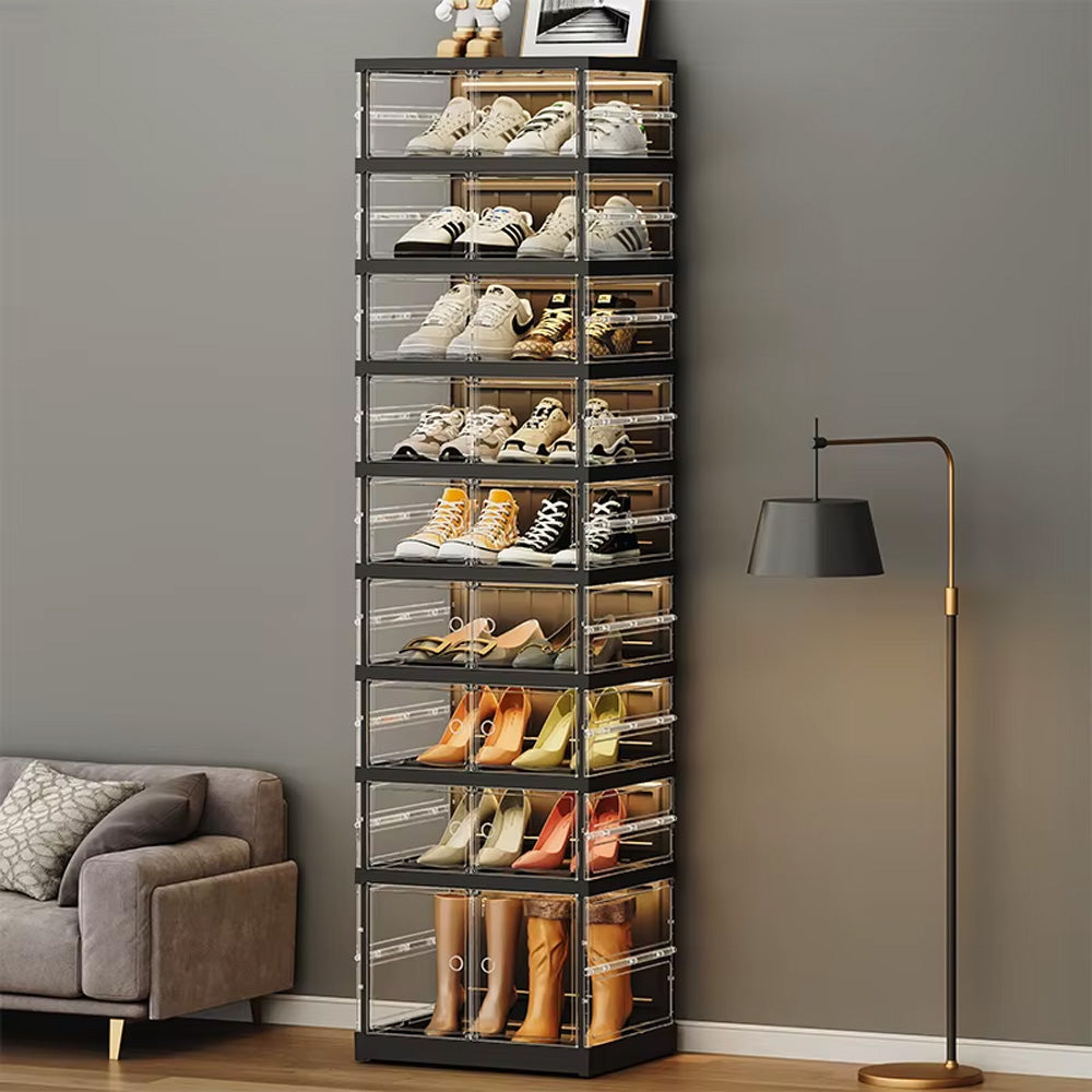 خزانة أحذية شفافة قابلة للطي