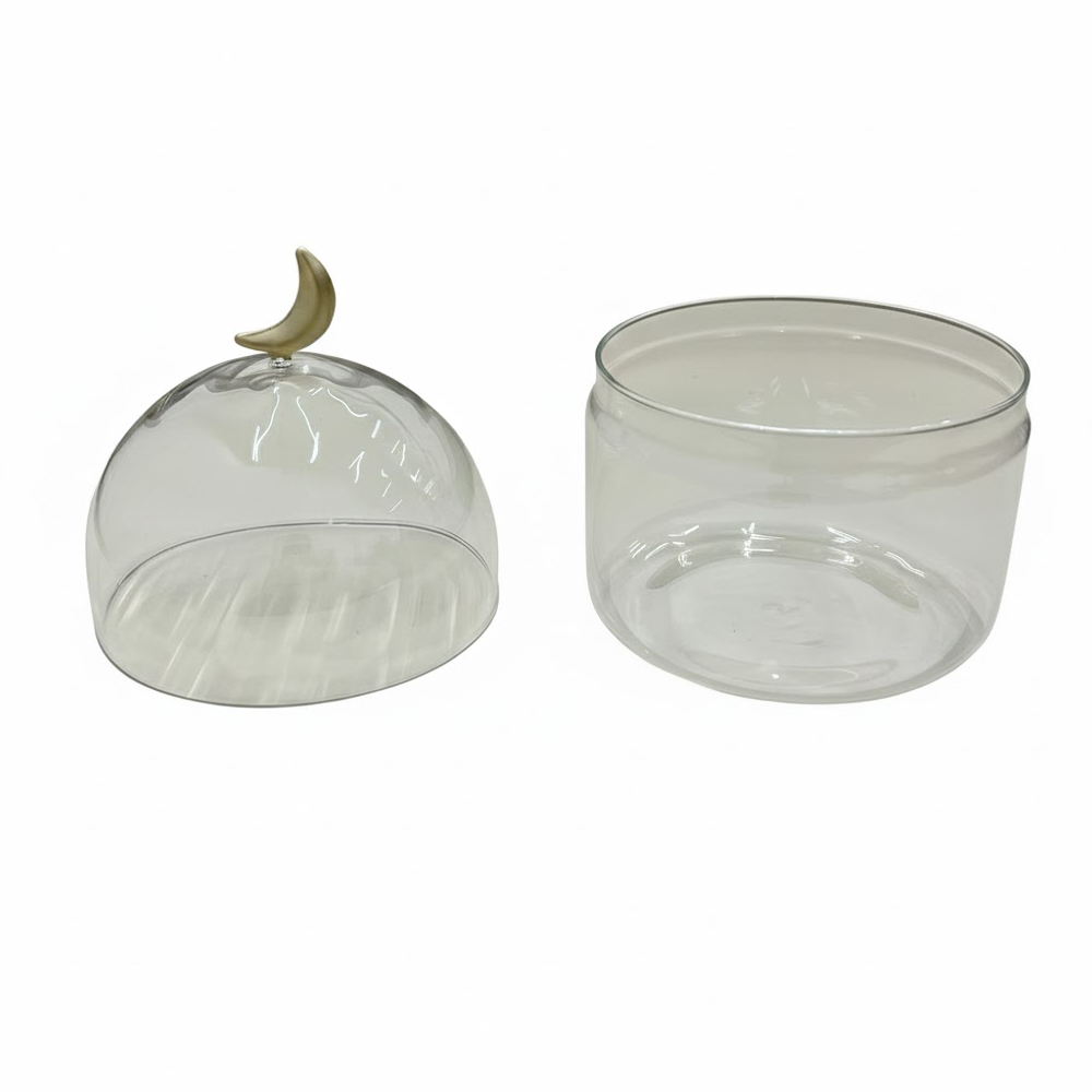 غرشة زجاجية بغطاء هلال