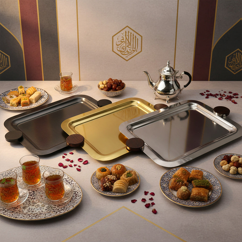 صينية تقديم مستطيلة - كبير