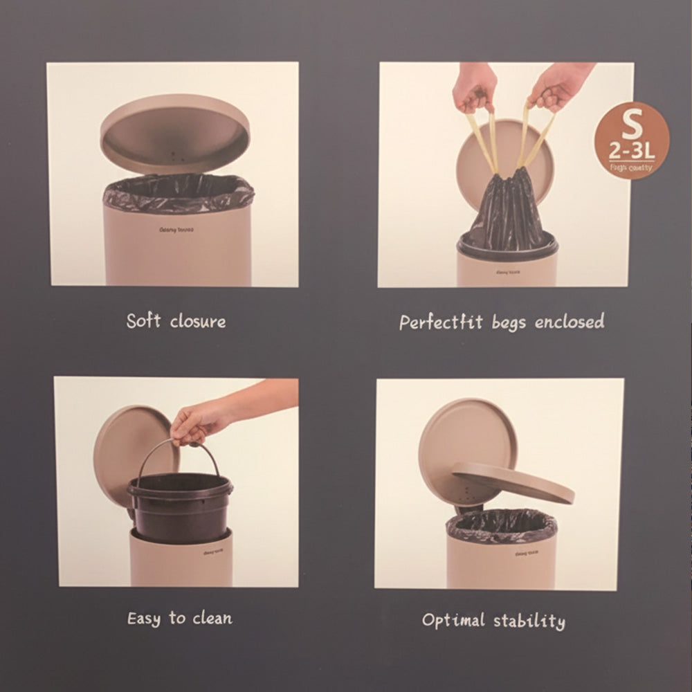 سلة المهملات بدواسة نيولكون من داني هوم (3 لتر)