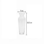 مزهرية زجاجية شفافة