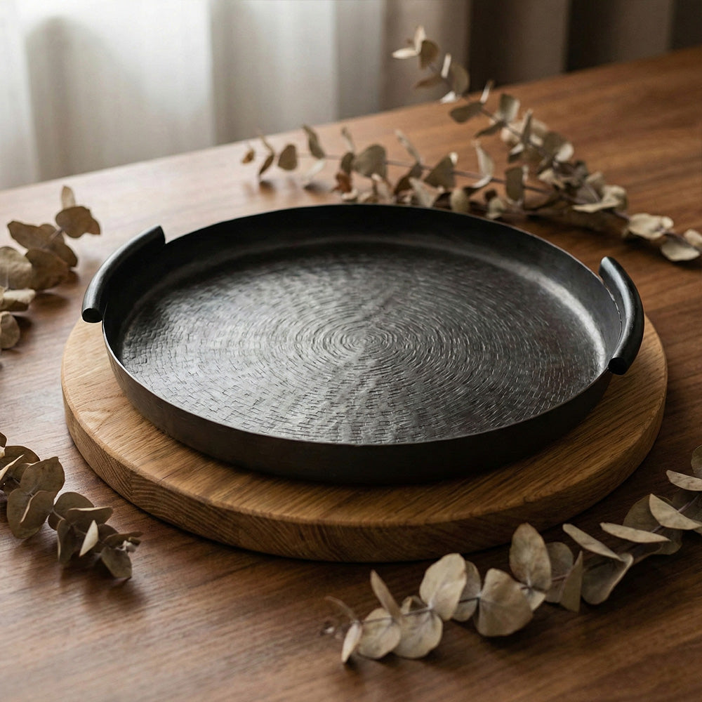 صينية تقديم دائرية كبيرة