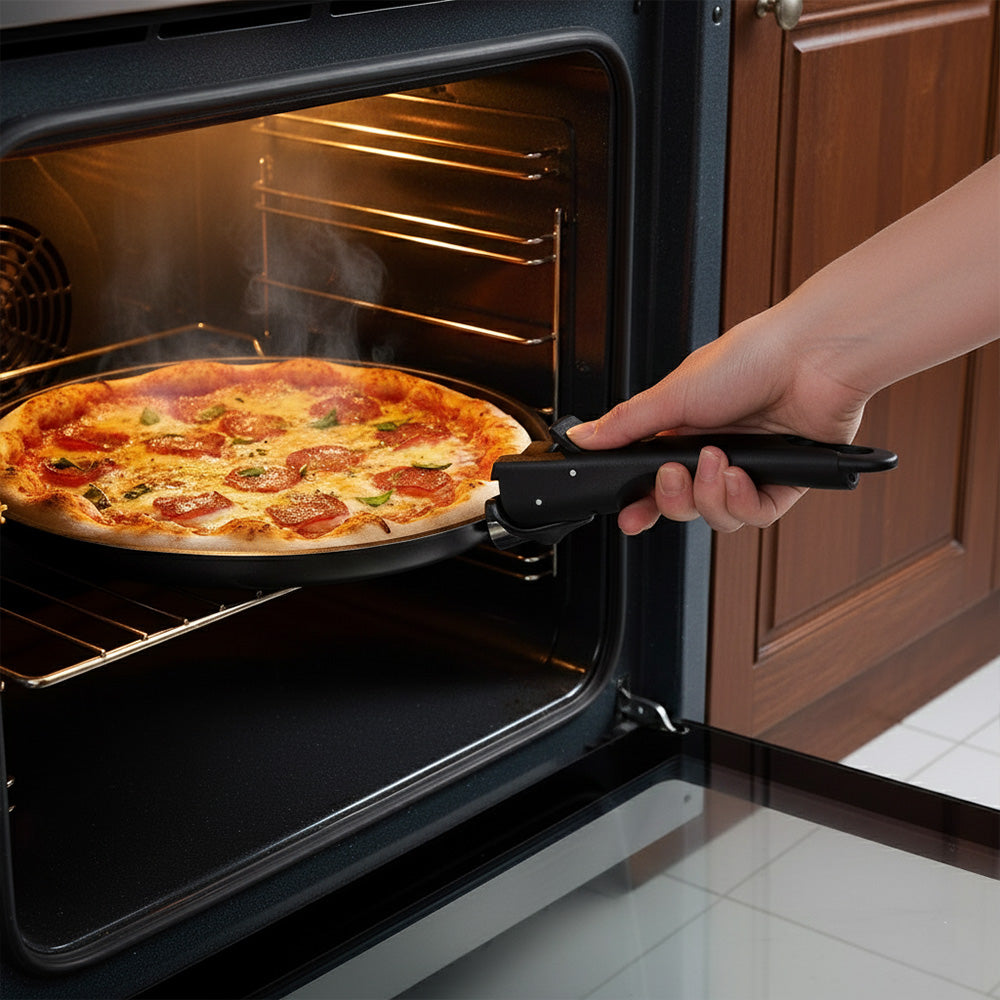 طقم مقلاة غير لاصقة بمقبض قابل للفصل - 3 قطع