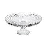 طبق تقديم زجاجي فاخر على قاعدة