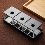 طقم صينية مع 3 صناديق أكريلك