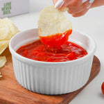 طبق كيك أبيض رامكين