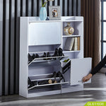 خزانة تخزين أحذية خشبية