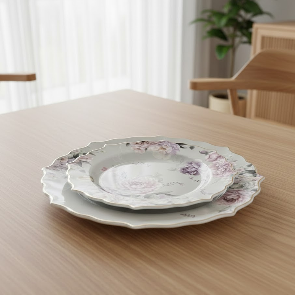 طقم أطباق مائدة فاخر 24 قطعة