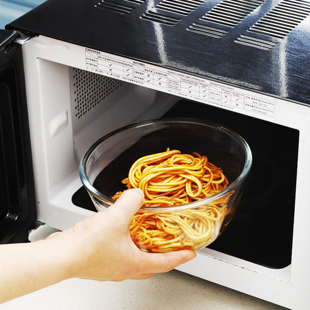 مجموعة أوعية خلط زجاجية - أوعية شفافة مقاومة للحرارة (500 مل - 2700 مل)