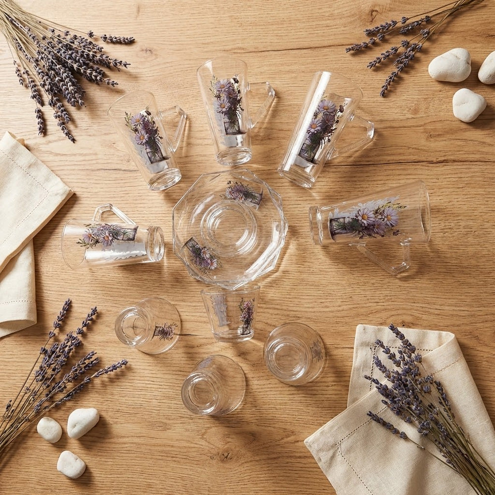 طقم استكانة وفنجان 18قطعة