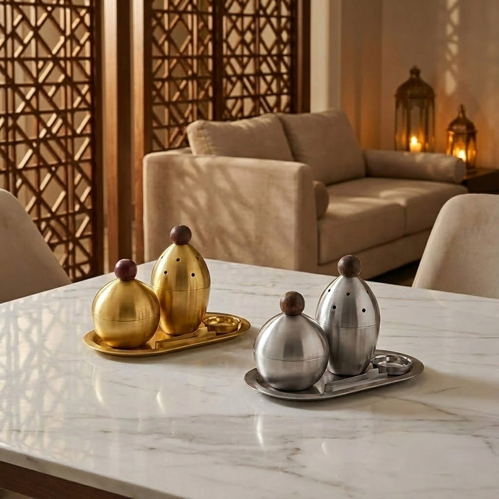 مجموعة مبخرة معدنية (5قطع)