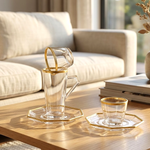 طقم استكانة وفنجان 18قطعة