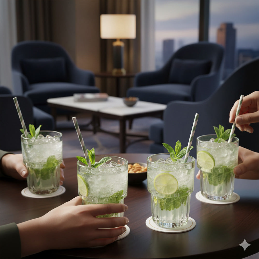 كوب شرب  محزز من الاسفل