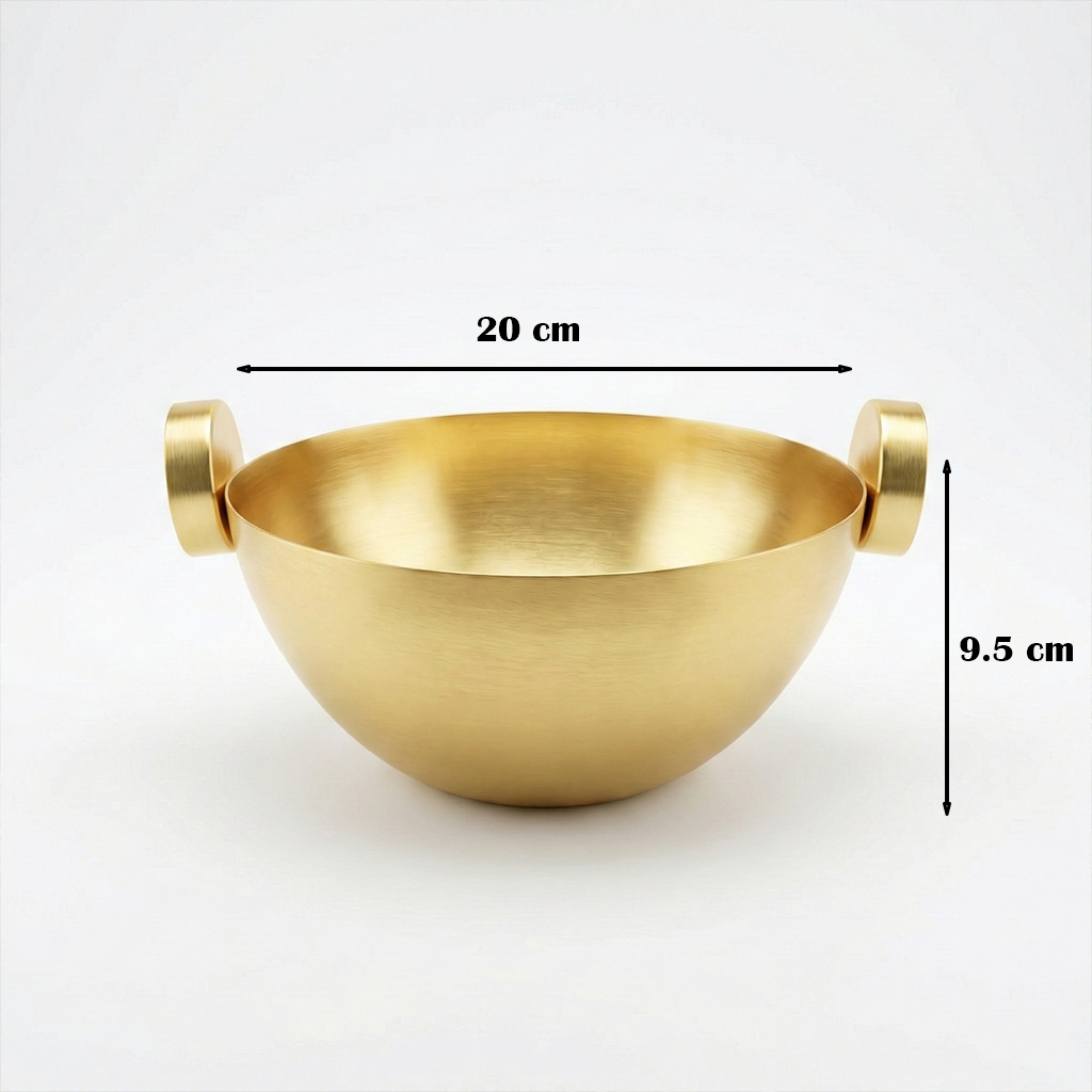 وعاء تقديم معدني وسط