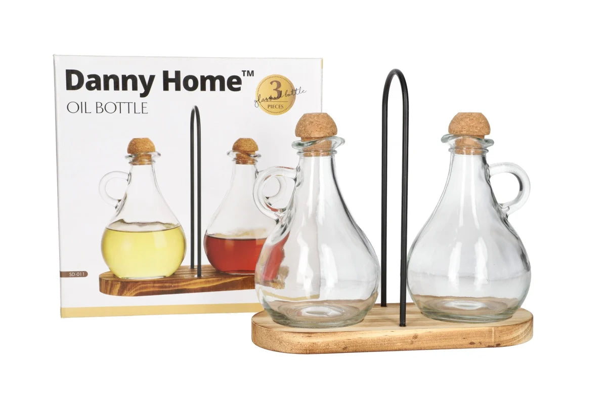 موزع الخل والزيت مع سدادة فلين 150 مل قطعتين