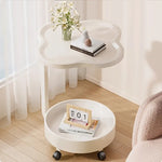 طاولة قهوة جانبية متحركة بعجلات