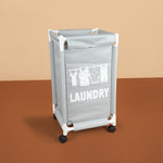 سلة غسيل ذات حجرة واحدة مع غطاء، المقاس: ارتفاع 65 × عرض 35 × طول 35