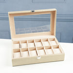 صندوق عرض ساعات أنيق ذو 12 فتحة