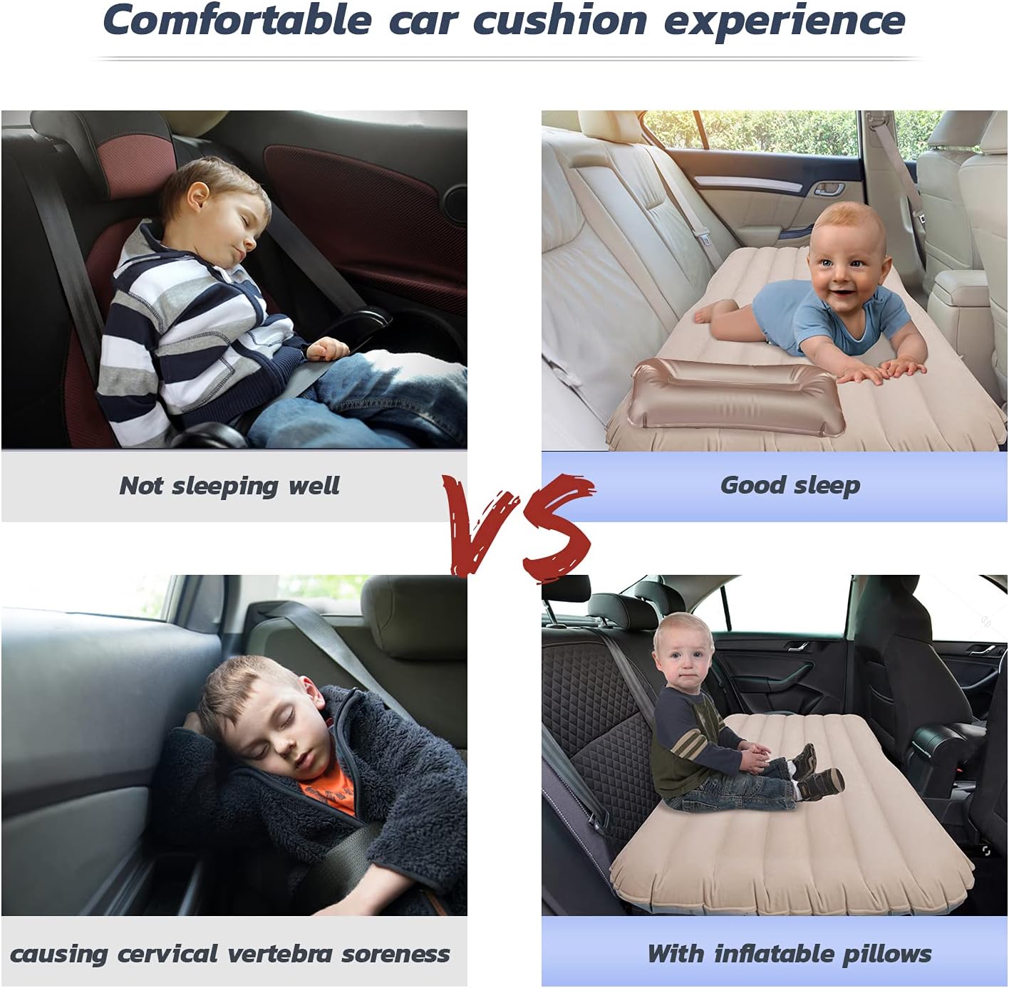 مرتبة سيارة قابلة للنفخ اوتوماتيك مع 2 وسائد