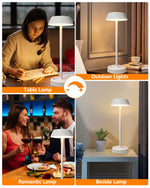 مصباح طاولة معدني قابل للشحن
