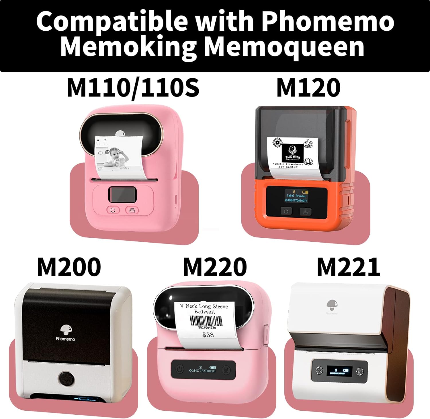 ‏ملصقات طابعة فوميو 50x50 مم  140 قطعة مربعه / أخضر