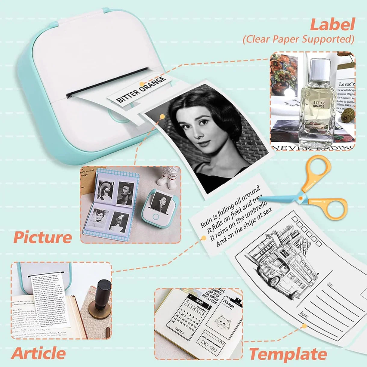 T02 Sticker Printer- Inkeless Printer