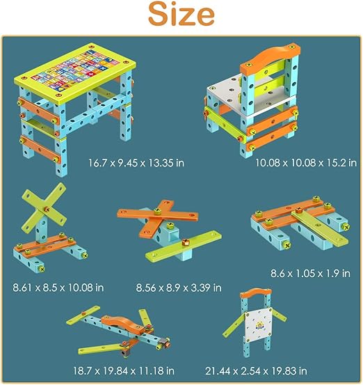 طاولة أنشطة تعليمية وإبداعية للهندسة