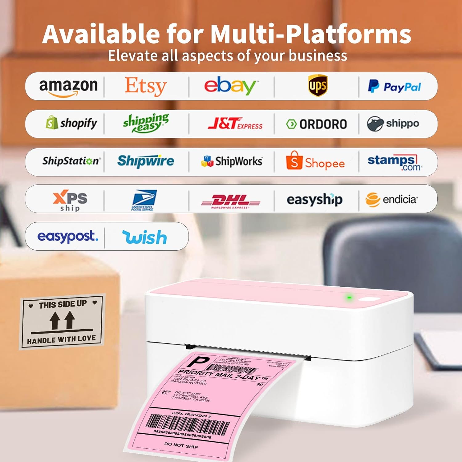 طابعة ملصقات شحن الحرارية Phomemo PM-241-BT