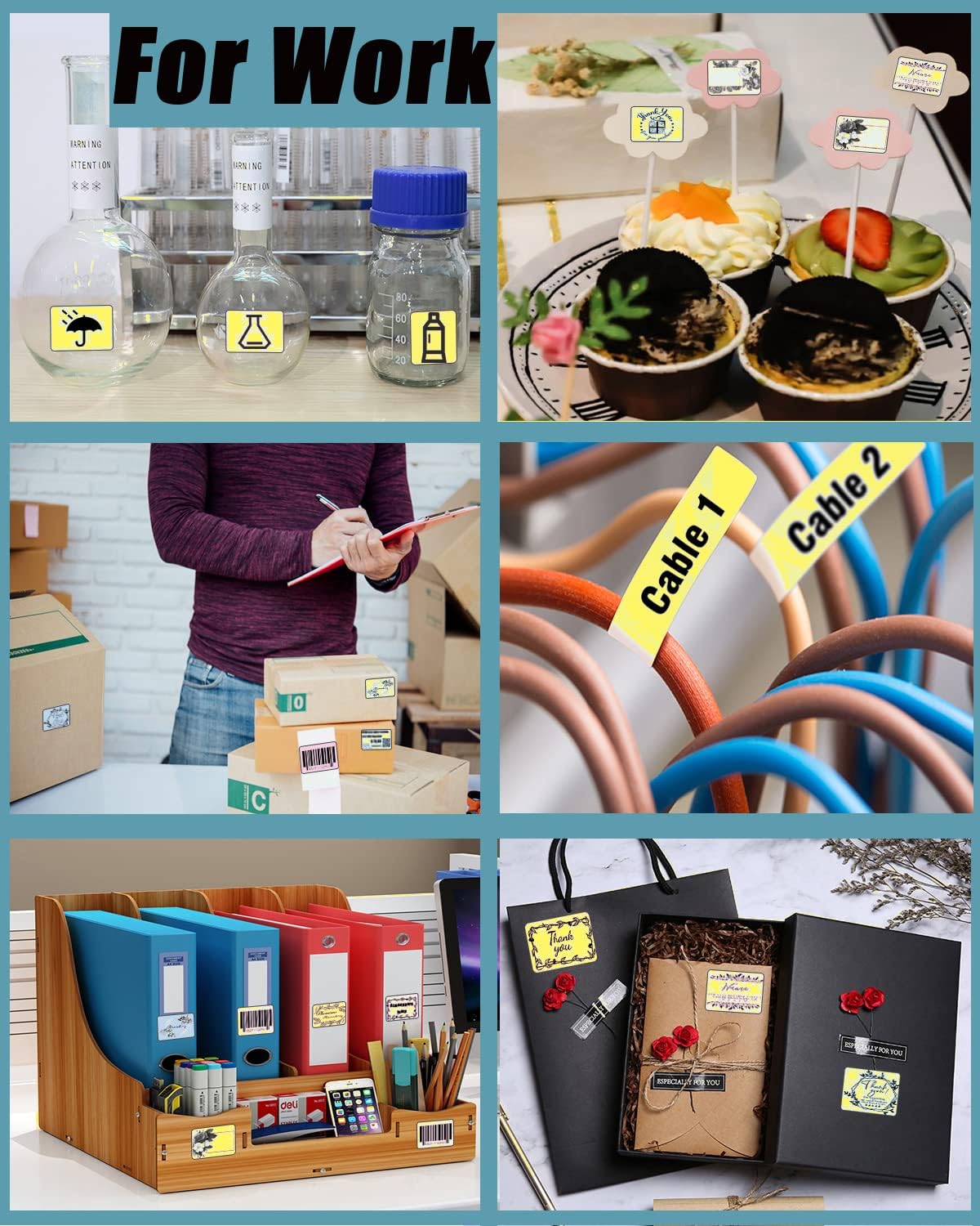 ‏ملصقات طابعة فوميو 40X30مم  230 قطعة / أصفر