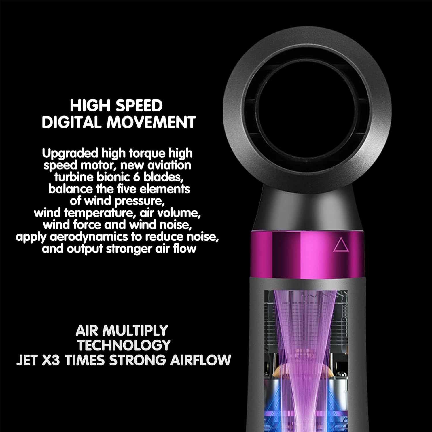 مجفف الشعر السريع مع مستويات