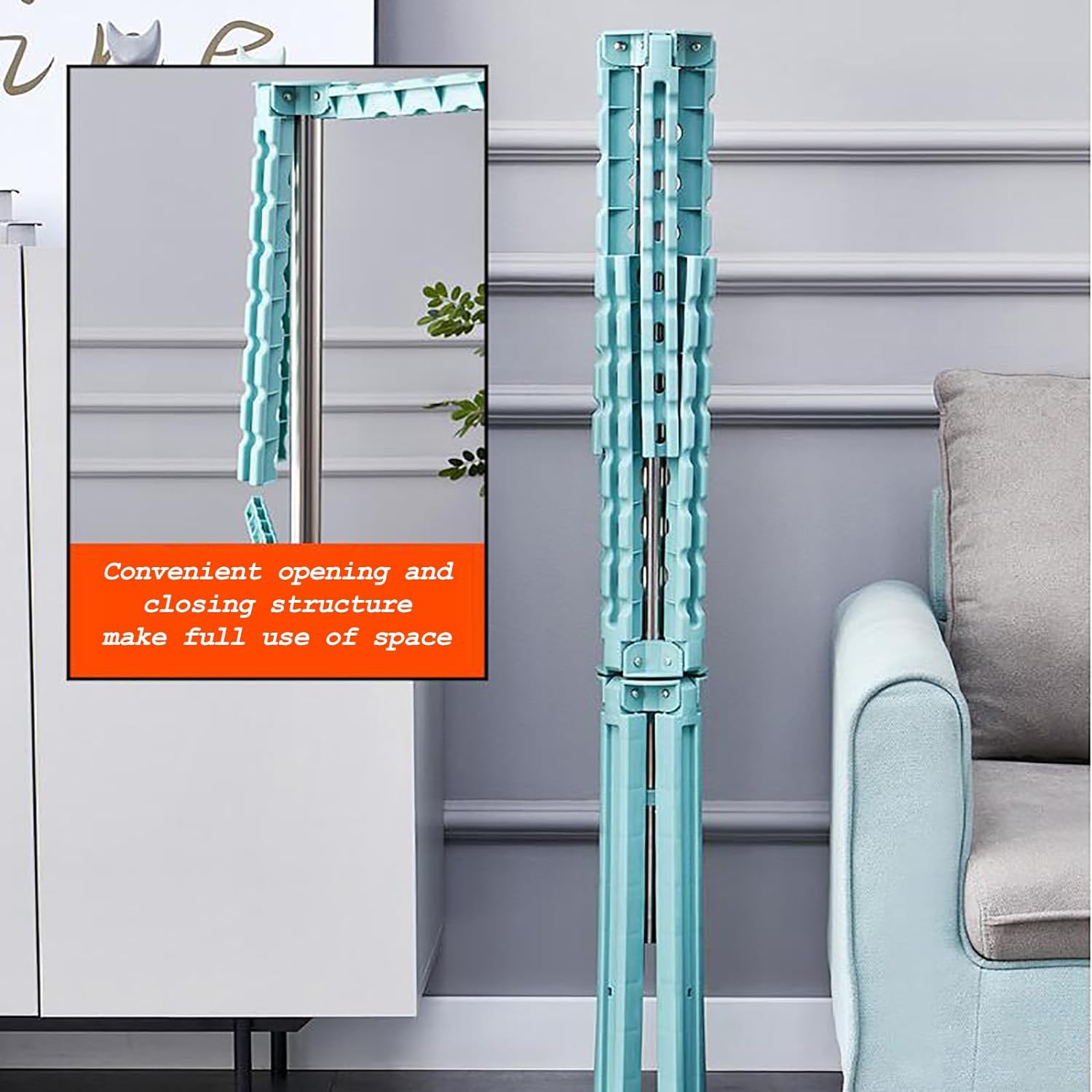 مجفف هواء للملابس المعدنية قابل للطي