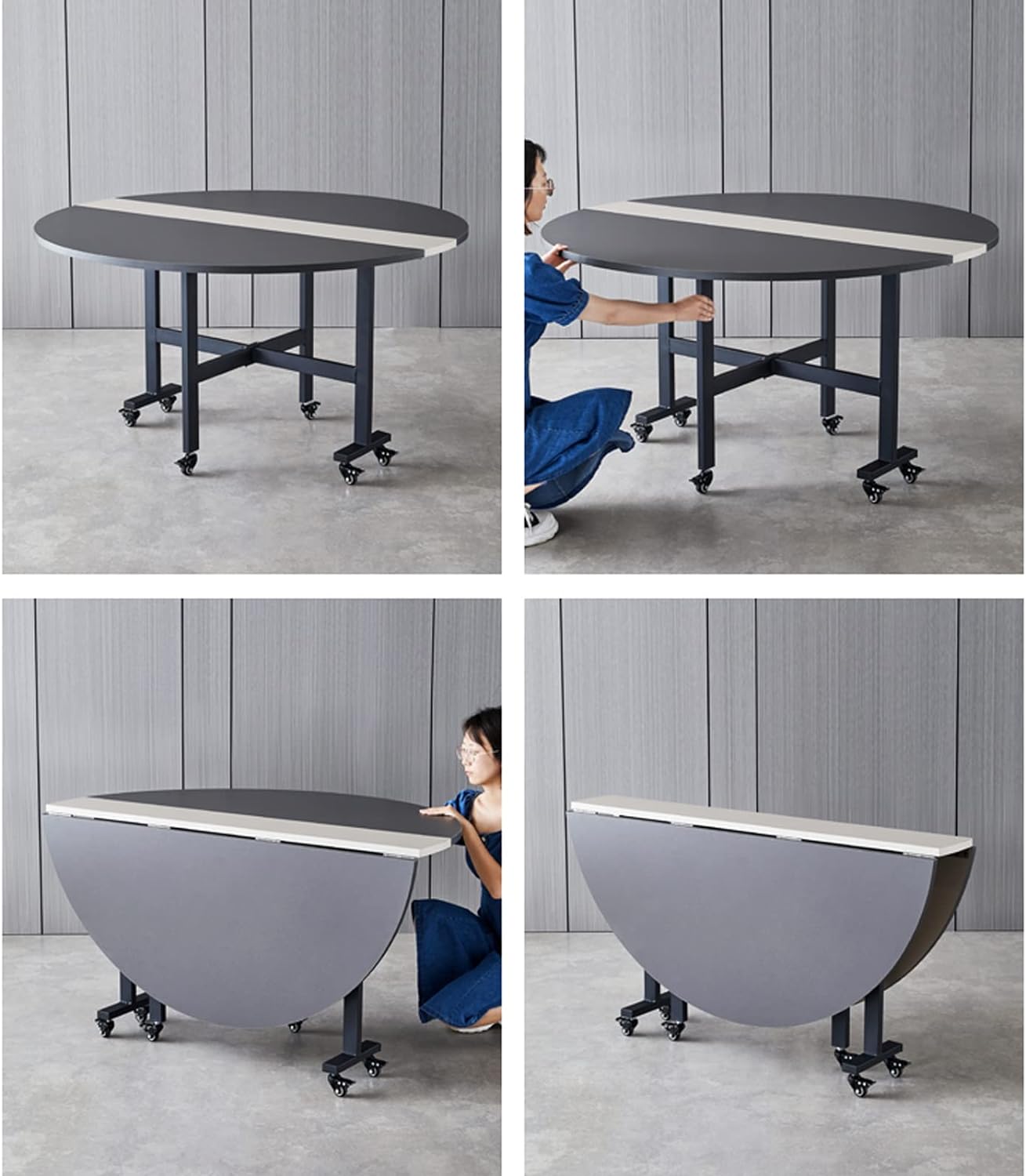 طاولة طعام مستديرة قابلة للطي