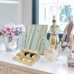 صندوق تخزين للساعة مع 12 وسادة شبكية