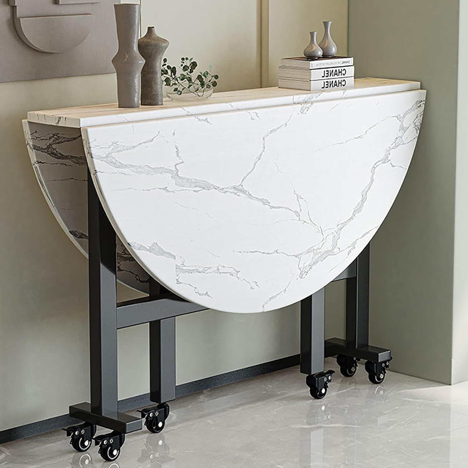 طاولة طعام مستديرة قابلة للطي