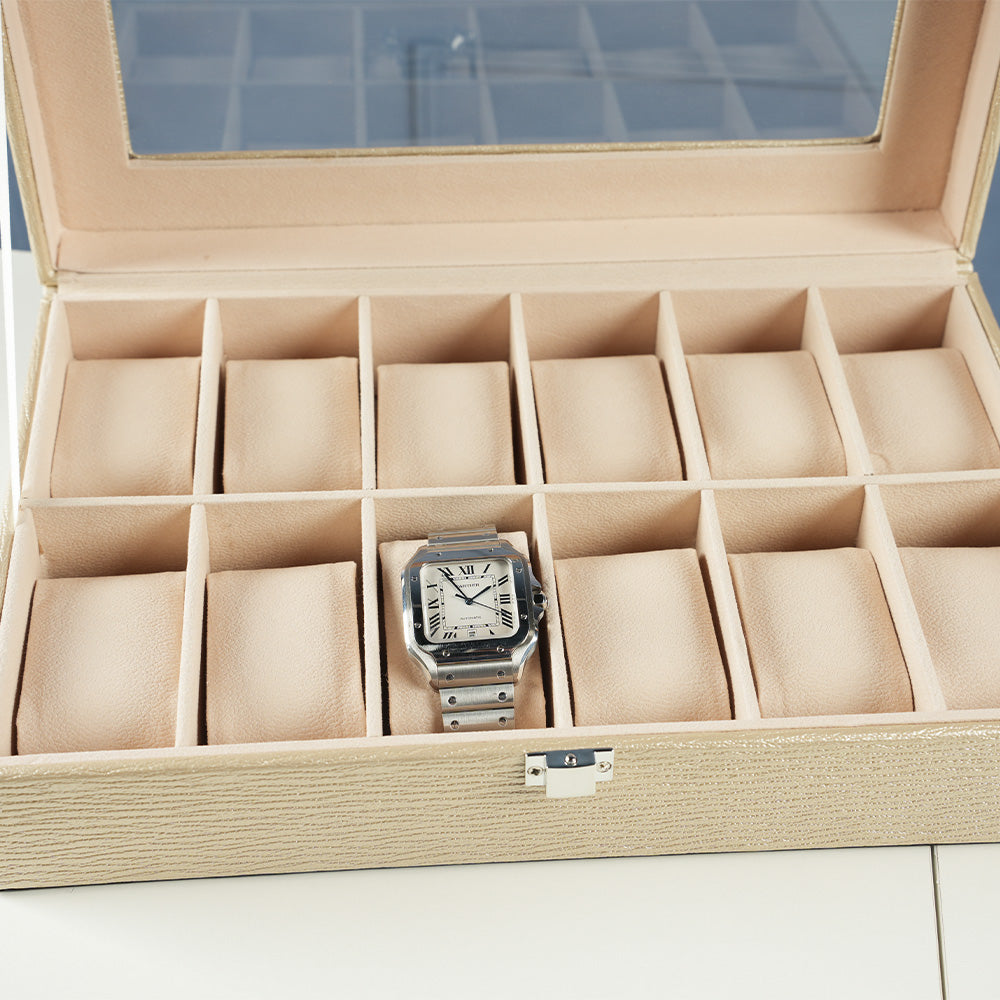 صندوق عرض ساعات أنيق ذو 12 فتحة