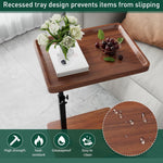 طاولة جانبية على شكل حرف C بارتفاع قابل للتعديل