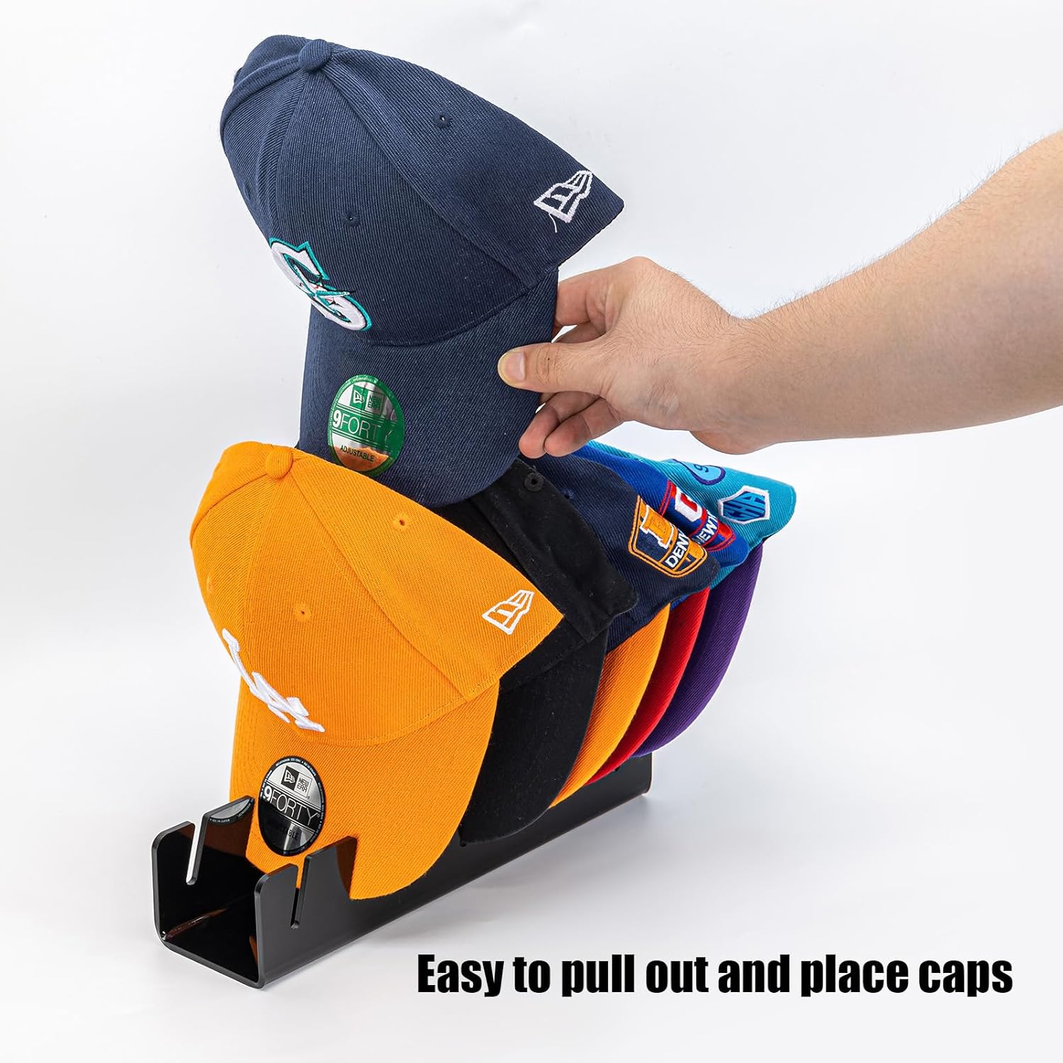 رفوف لعرض وتنظيم القبعات لـ 14 قبعة