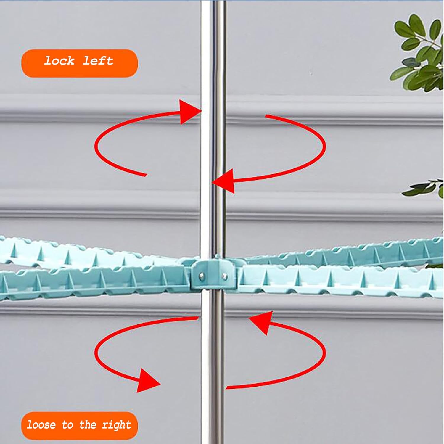 مجفف هواء للملابس المعدنية قابل للطي