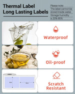 ملصقات طابعة فوميمو 40x30mm/230Pcs مربعة / أرجوانية