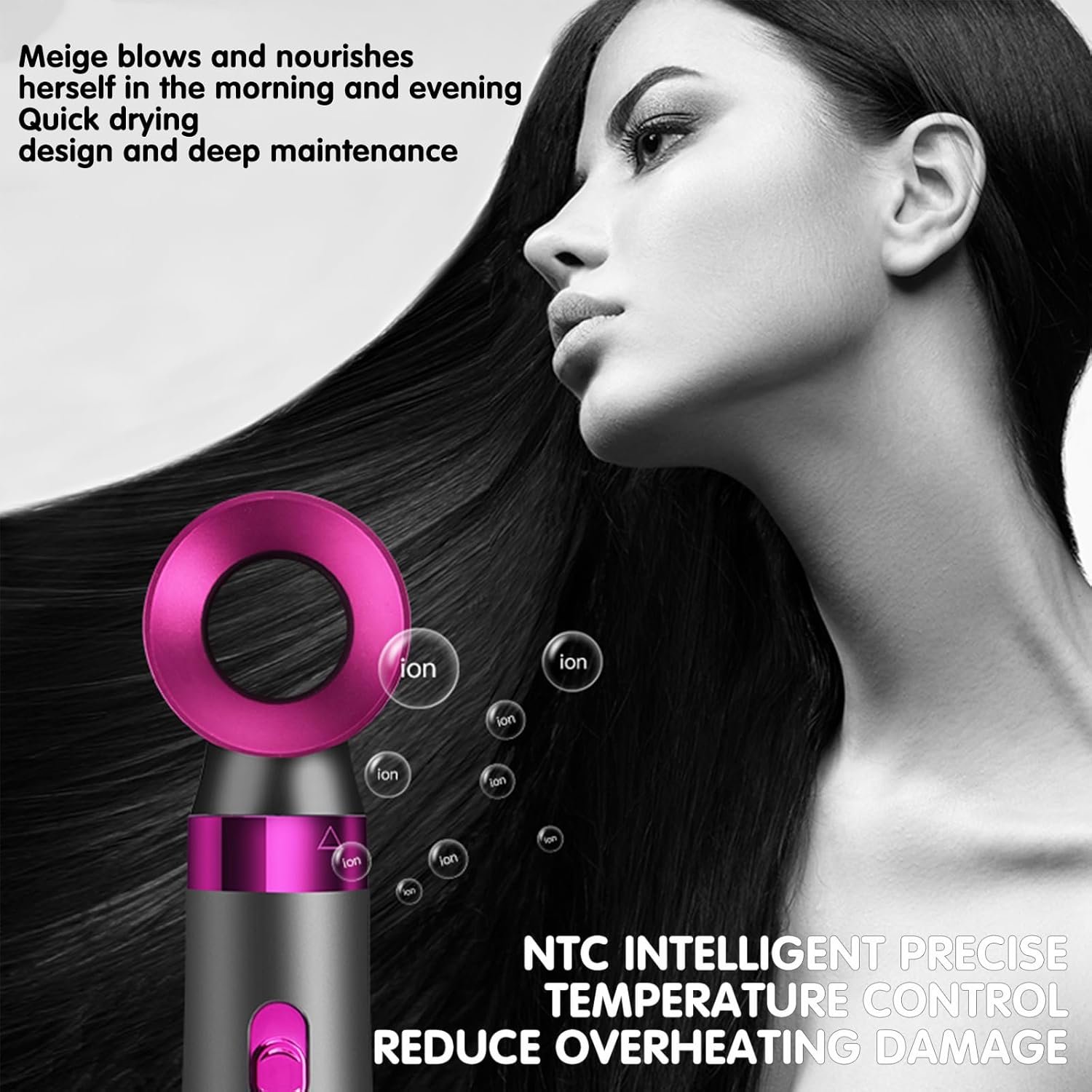 مجفف الشعر السريع مع مستويات