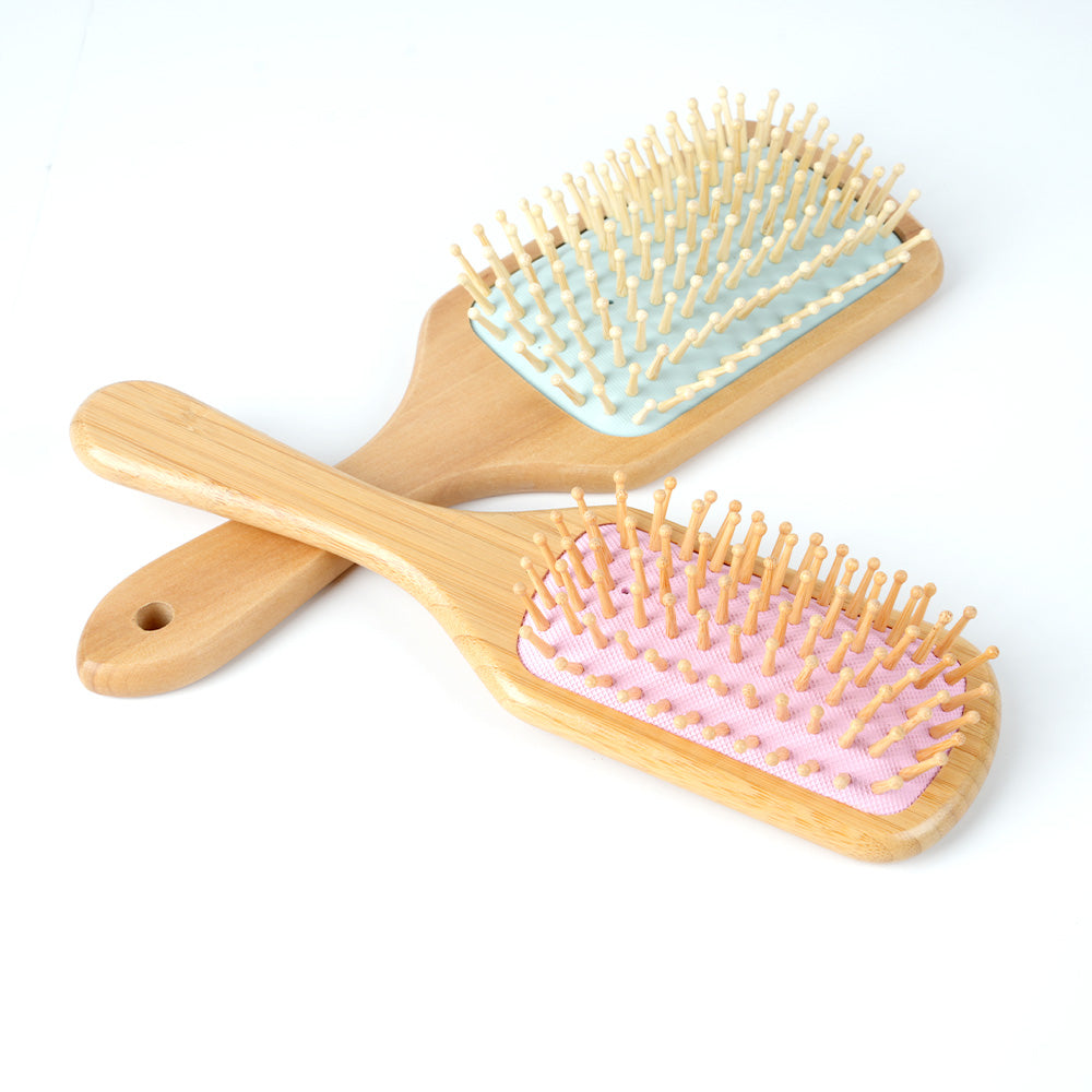 مشط وسادة هوائية من الخيزران