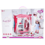 دمية أزياء الفتاة الحلوة مع خزانة