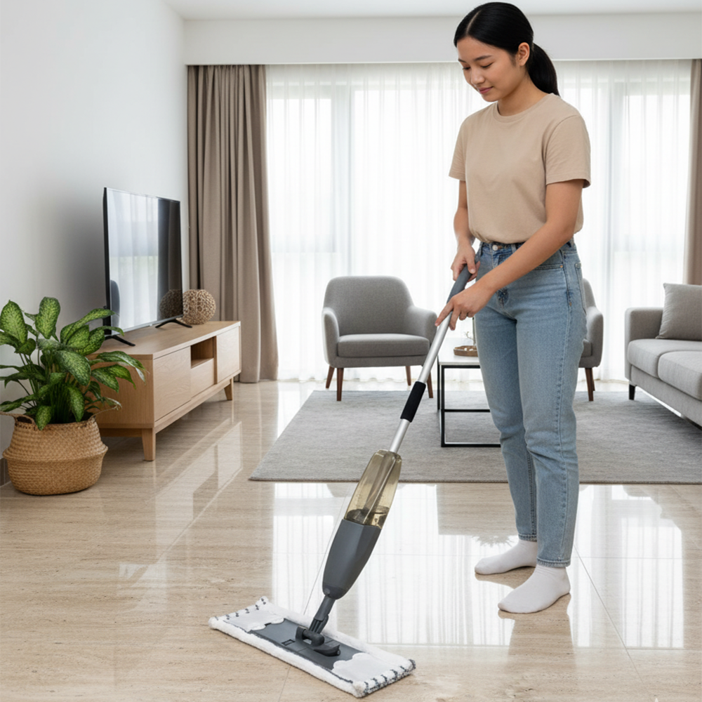 ممسحة أرضيات رشاش بخاخ للتنظيف بمقبض مريح