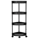 رف تخزين زاوية متعددة الطوابق بعجلات