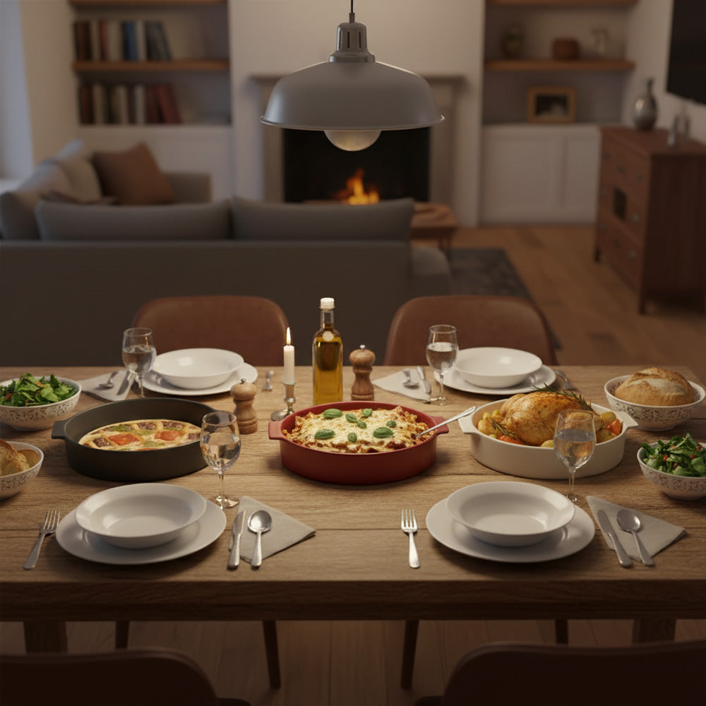 صينية فرن سيراميكية بمزيج من 3 ألوان