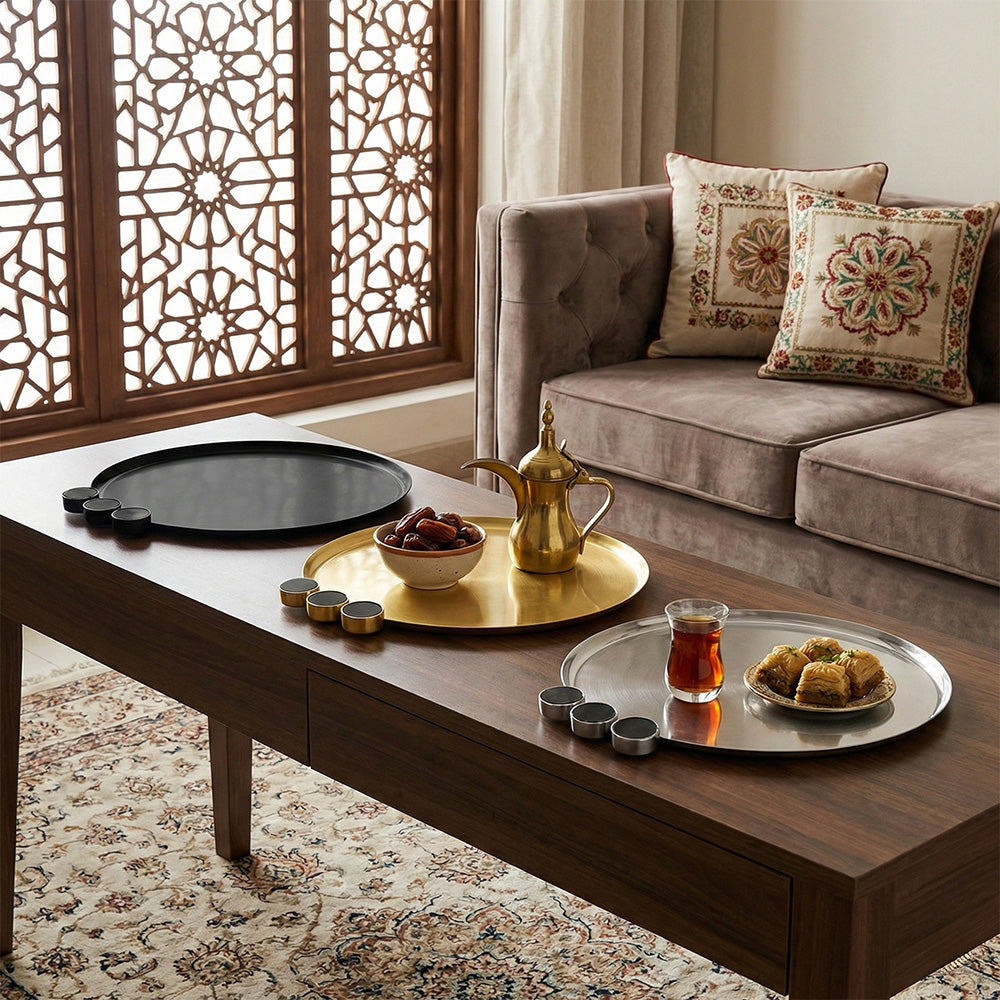 صينية تقديم بيضاوية-وسط