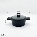 مقلاة طهي بغطاء زجاج