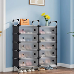 خزانة أحذية بواجهات سحب شفافة