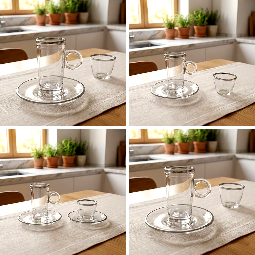 طقم استكانة وفنجان 18قطعة