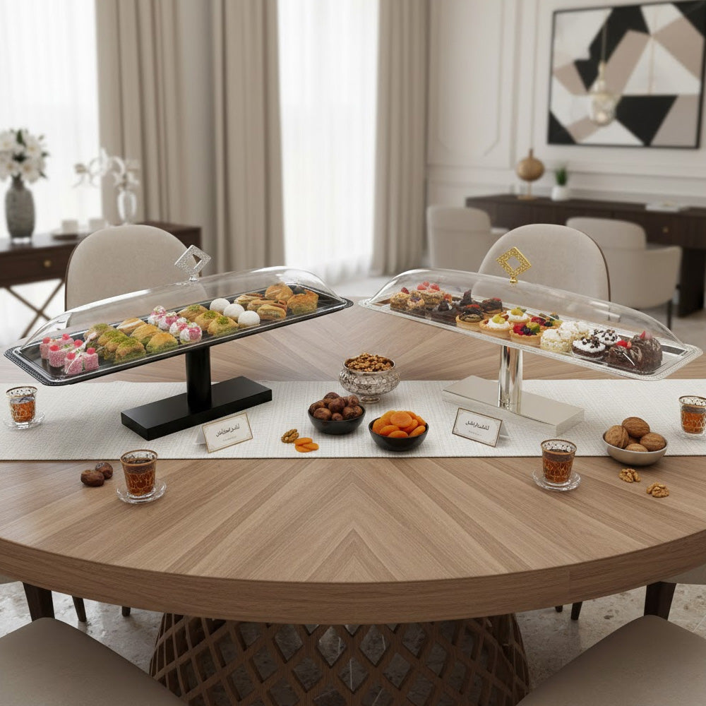 حامل كيك كبير بغطاء مقبب